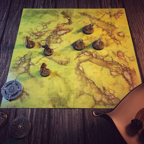 Jon Hodgson Map Tiles: Gridded Heathland Map Tile Set - 荒れ地 マップ タイルセット
