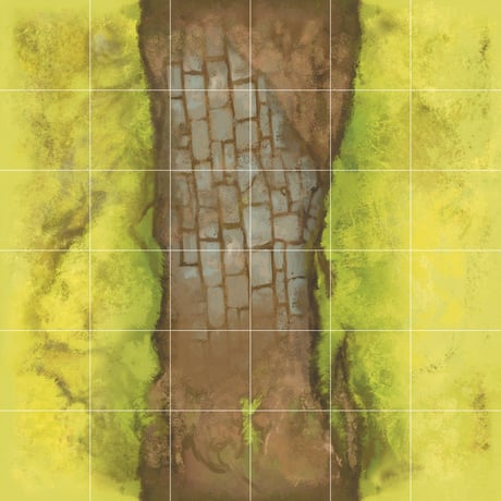 Jon Hodgson Map Tiles: Gridded Heathland Map Tile Set - 荒れ地 マップ タイルセット