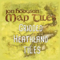 Jon Hodgson Map Tiles: Gridded Heathland Map Tile Set - 荒れ地 マップ タイルセット
