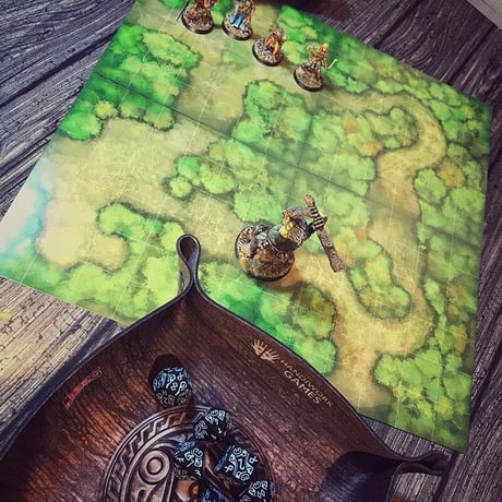 Jon Hodgson Map Tiles: Gridded Forest Map Tile Set - 森 マップ タイルセット
