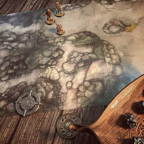 Jon Hodgson Map Tiles: Gridded Mountain Pass Map Tile Set - 山道 マップ タイルセット