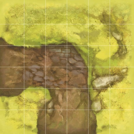 Jon Hodgson Map Tiles: Gridded Heathland Map Tile Set - 荒れ地 マップ タイルセット