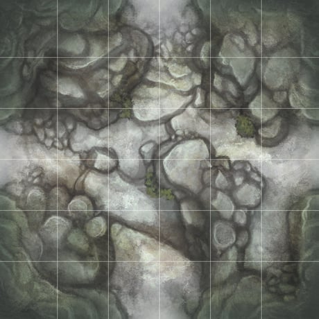Jon Hodgson Map Tiles: Gridded Mountain Pass Map Tile Set - 山道 マップ タイルセット