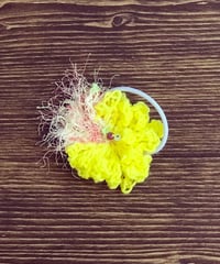 miniお花ヘアゴム＊キイロイハナ