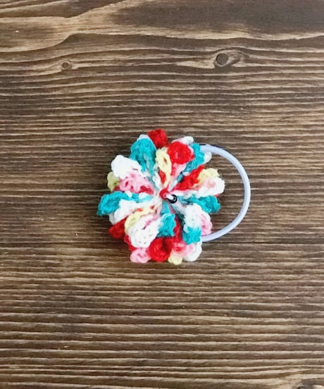 miniお花ヘアゴム＊イロトリドリ