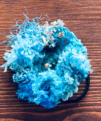 mixお花ヘアゴム ＊デザインlight blue