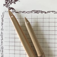 竹ぺん_しの竹長 / 白竹先細    Bamboo Pen