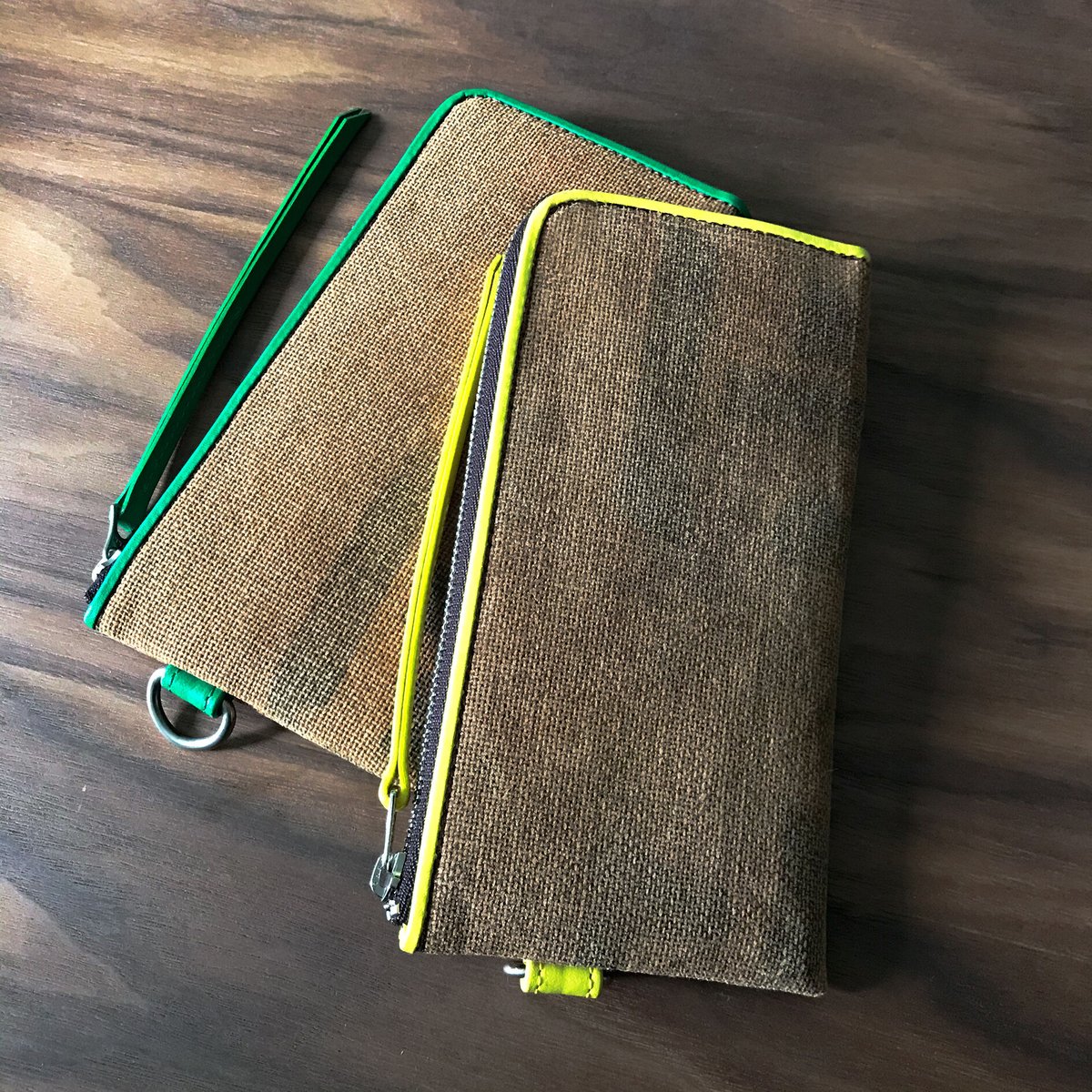 酒袋 財布 SAKE Wallet／Green、Yellow | HITOMONOKOTO