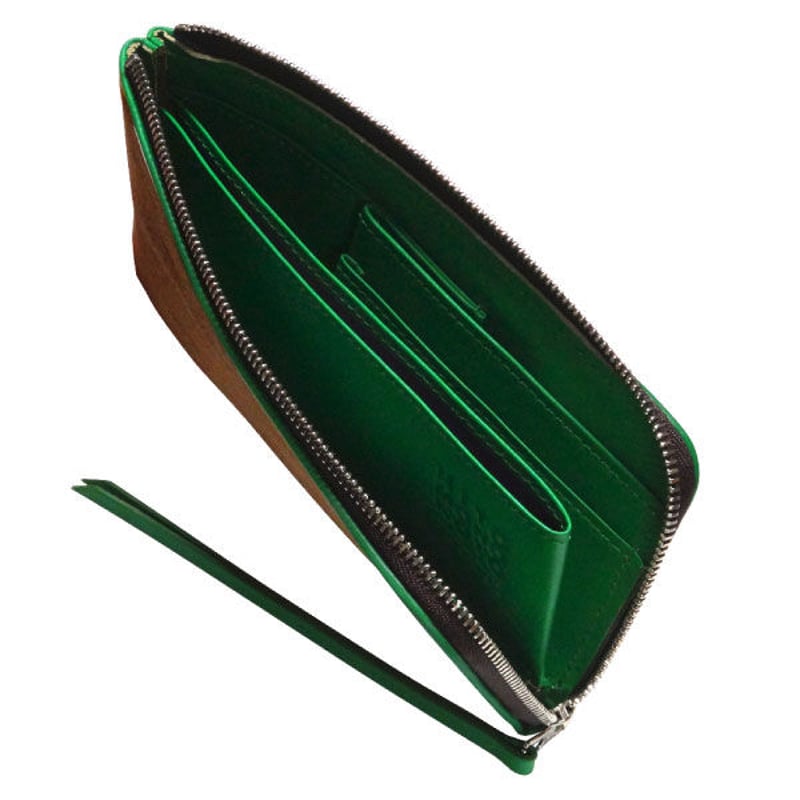 酒袋 財布 SAKE Wallet／Green、Yellow | HITOMONOKOTO