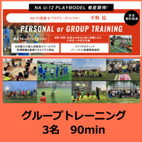 3名 90min NAグループトレーニング【平野稔】※3名価格
