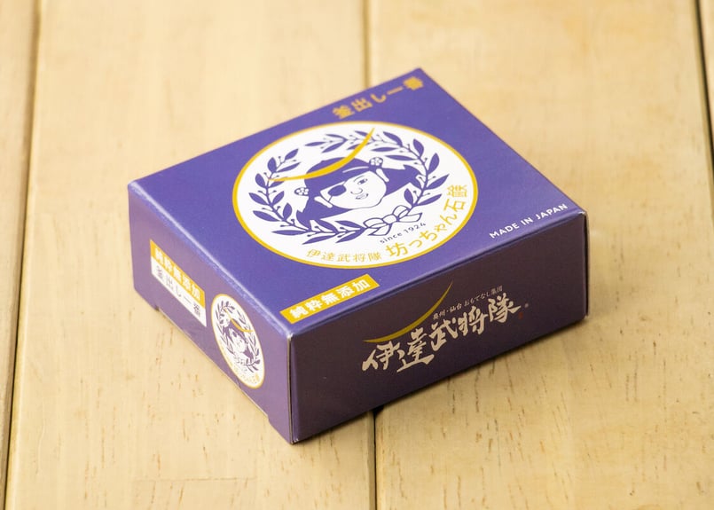 坊っちゃん石鹸×伊達武将隊 （石鹸100g1個＋伊達武将隊箱