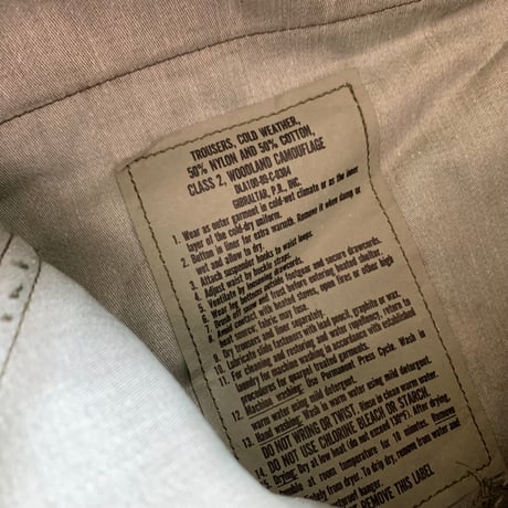 Deadstock 1989年会計 US Military M-65 Field Pants Woodland Camo (M-S) GIBRALTAR社製
