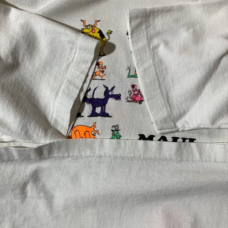 80's- Fruit of the loom (M) ERO T-SHIRTS animal White