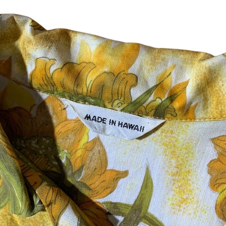 1960's MADE IN HAWAII "SUNFLOWER" hawaiian shirts