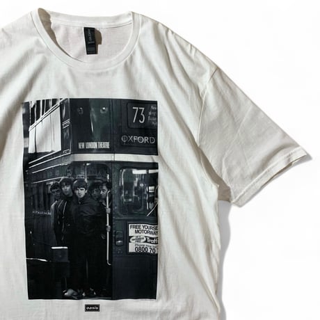 new GILDAN (L) OASIS T-SHIRTS BAND TEE WHITE