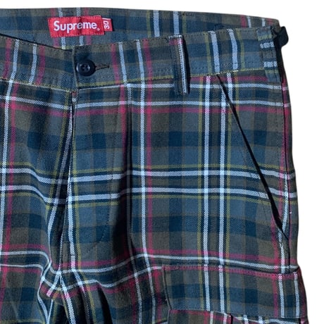 17ss Supreme check cargo pants