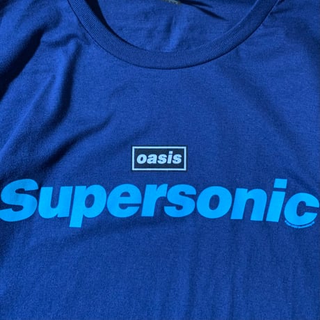 new GILDAN (L) OASIS T-SHIRTS 紺色 BAND TEE