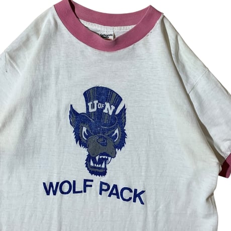 1970's Collegeate Pacific "UofN WOLF PACK" Ringer Tee