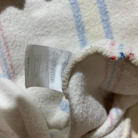 2009 Supreme (L) Cotton Zip Up Hoodie Border Natural