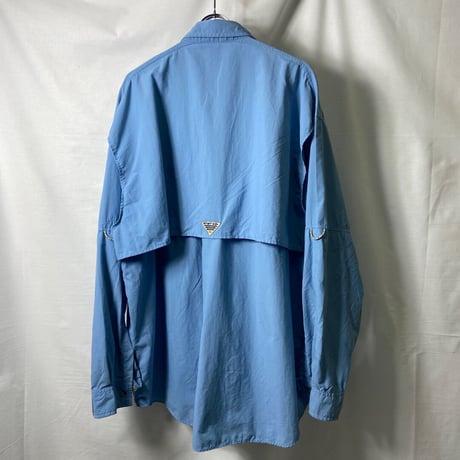 1990s- Columbia Size XL L.Blue PFG Shirts Fishing