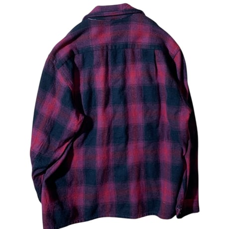 1960's Golden Line SHADOW CHECK WOOL SHIRTS