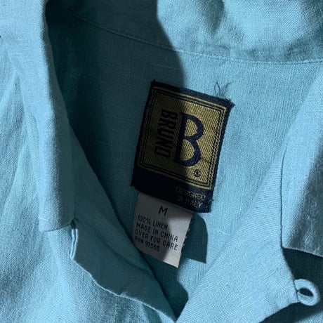 1990's BRUNO Open Collor Linen Shirt