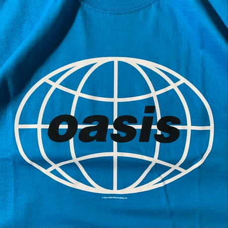 new FRUITS OF THE LOOM (L) OASIS Tシャツ BAND TEE 水色
