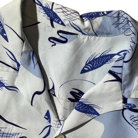 1960's unknown "FISH PATTERN" Hawaiian shirts