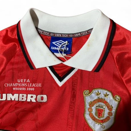 1999 UMBRO Manchester United (M) UEFA CHAMPIONS LEAGUE Soccer Shirts