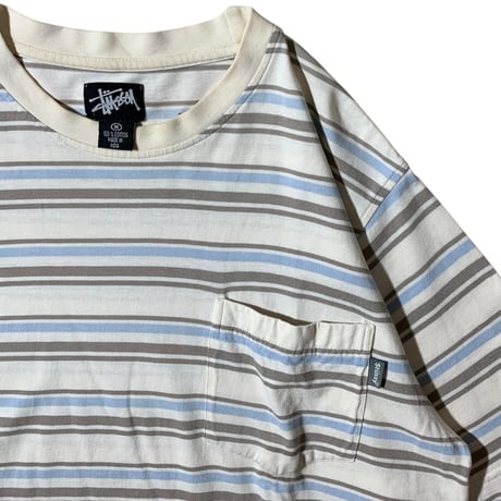 stussy border tee made in usa
