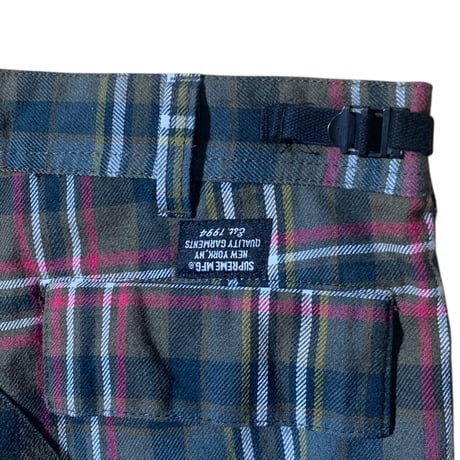 17ss Supreme check cargo pants