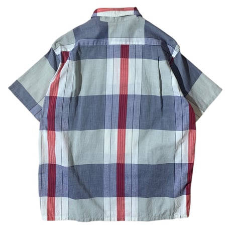 1960's VAN HEUSEN CHECK OPEN COLLAR SHIRT