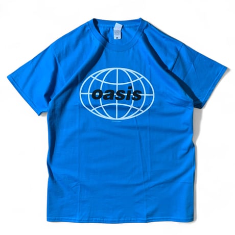 new FRUITS OF THE LOOM (L) OASIS Tシャツ BAND TEE 水色