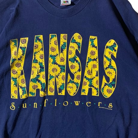 90's FRUIT OF THE LOOM "sunflower" usa製