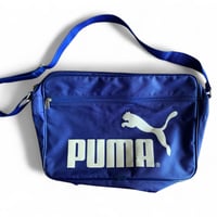 90's PUMA Logo Shoulder Bag Blue Nylon