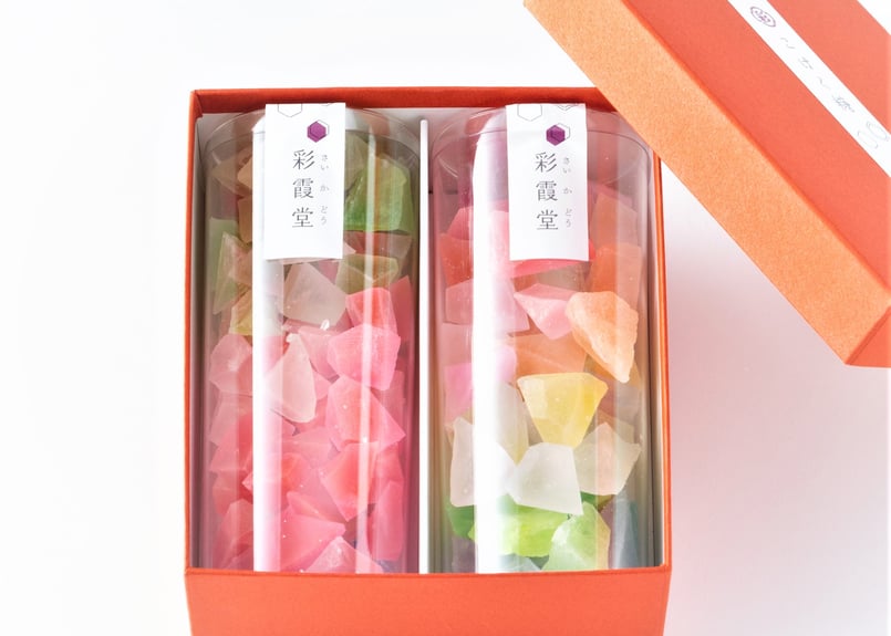 琥珀糖 柚子・林檎 2個入セット | SAIKADOU Online-Shop