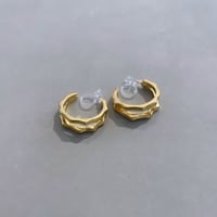 2層イヤリング(ゴールド)