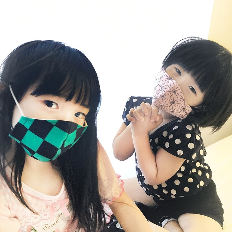 人気アニメ風商品 マスク【小】麻の葉柄＜ピンク＞ #07h | Patori