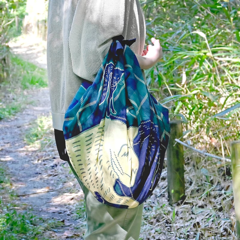 濁浪の執政　ロシア　4枚セット LaLaLu ふろしき【二四巾】眠りねこ＜グリーン＞ #A1e | Patori