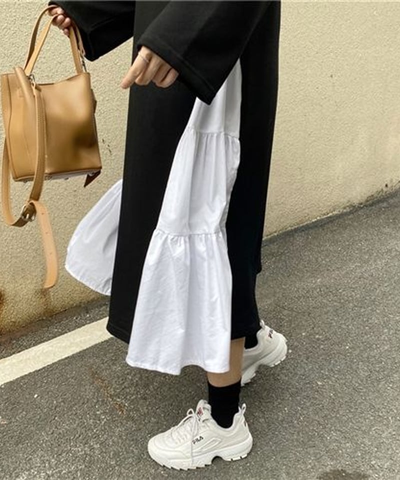 スウェット切り替えワンピース | FRANK