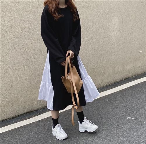 ブランド古着　UNDERCOVER 異素材切り替えスウェットワンピース ブランド古着 UNDERCOVER 異素材切り替えスウェットワンピース 楽天