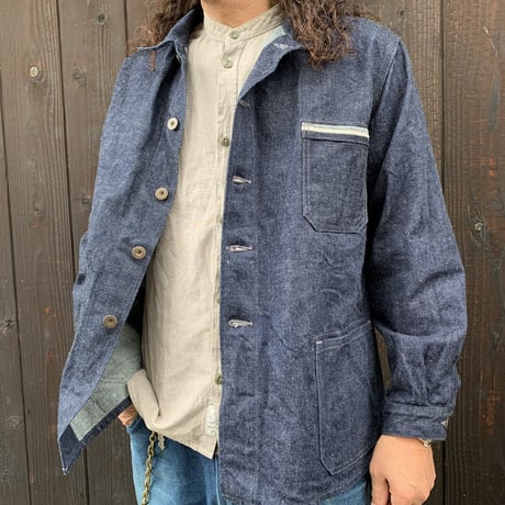 レア■カミカゼアタック■キャンバス ストライプ オーバーサイズ ワークコート L CATEGORY OUTER | KAMIKAZE ATTACK Online Store