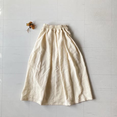 【k-75】冬のリネンギャザースカート