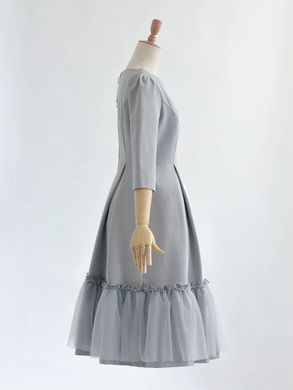 □30％OFF□：ボリューム フレア ワンピース［エトワール  