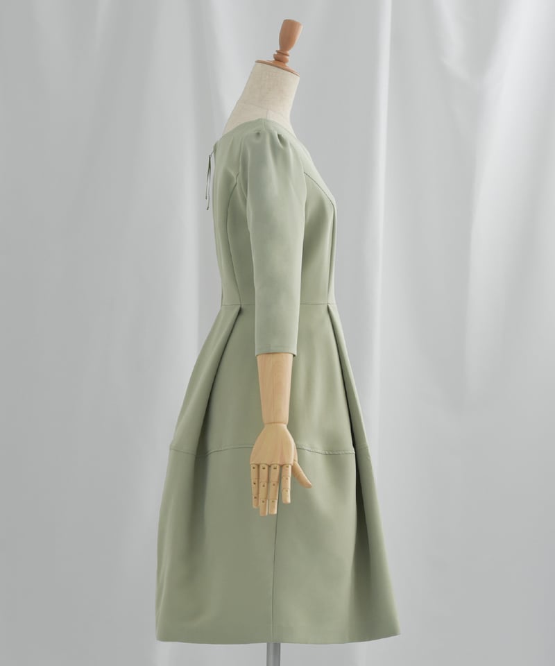 7分袖ワンピース レジーナリスレ（キャサリン）　洗えるワンピース　38 キレイ ワンピ キャサリン】お色展開：グリーン,ホワイト,ピンク