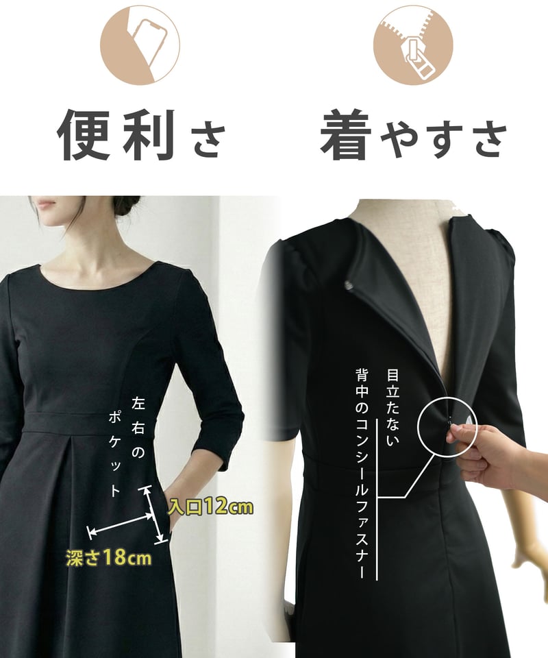 □50％OFF□：ストレッチ フレア ワンピース［アウトレット品］23-i/53