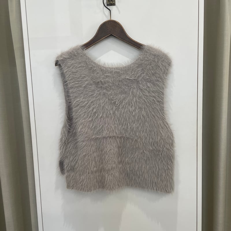 12/7専用【プラステ】美品　暖かリアルラビット　ファージレ　ベスト 新 デザインファッション - 12/7専用【プラステ】美品 暖か