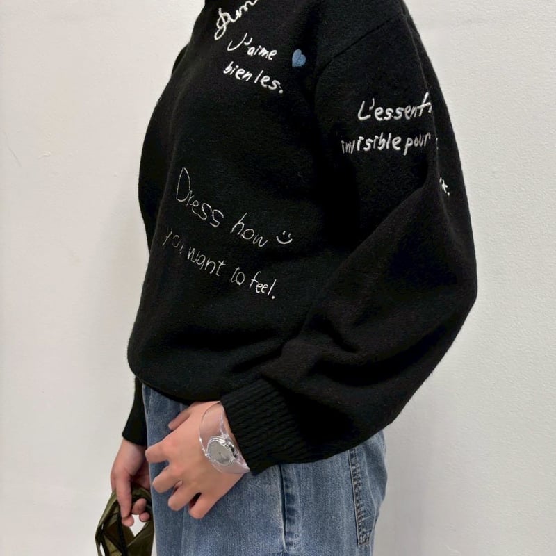 runaページ 11/3ライブ② レタリング刺繍ニット (ロージー R781204) | ISHIKAWA-LABO