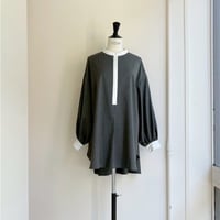 7/23ライブ①　ストライプチュニックブラウス　(アナナ　a59-029)