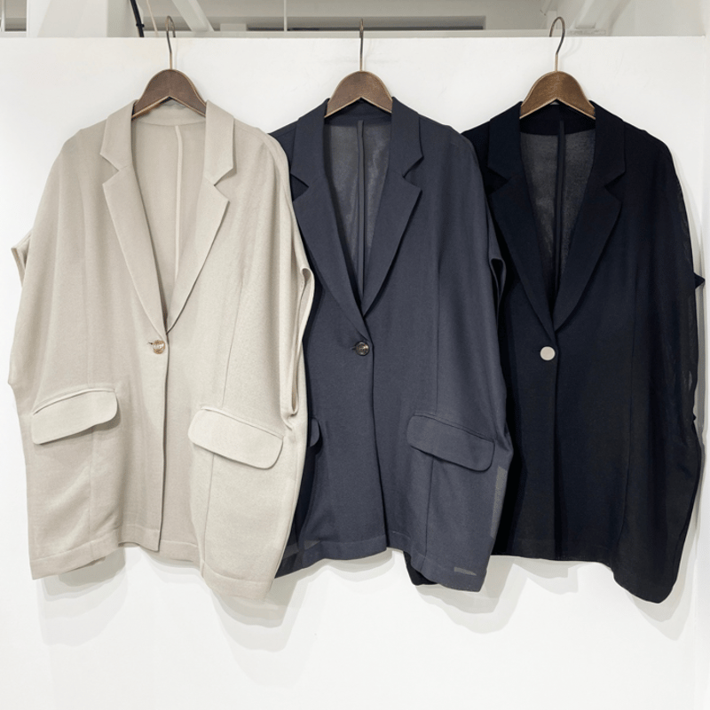 値下げします【美品】PJC 襟付きジャケット　リバーシブル黒/グレー トレンチ風ショートジャケット｜その他ジャケット/ブルゾン